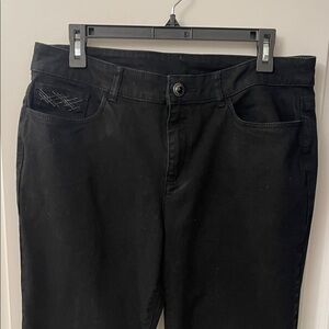 Christopher & Banks Women's Classic Black Straight Leg Jeans